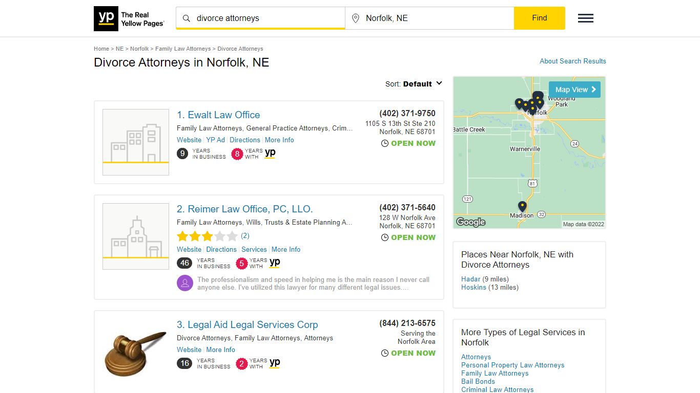 Divorce Attorneys in Norfolk, NE with Reviews - YP.com - Yellow Pages