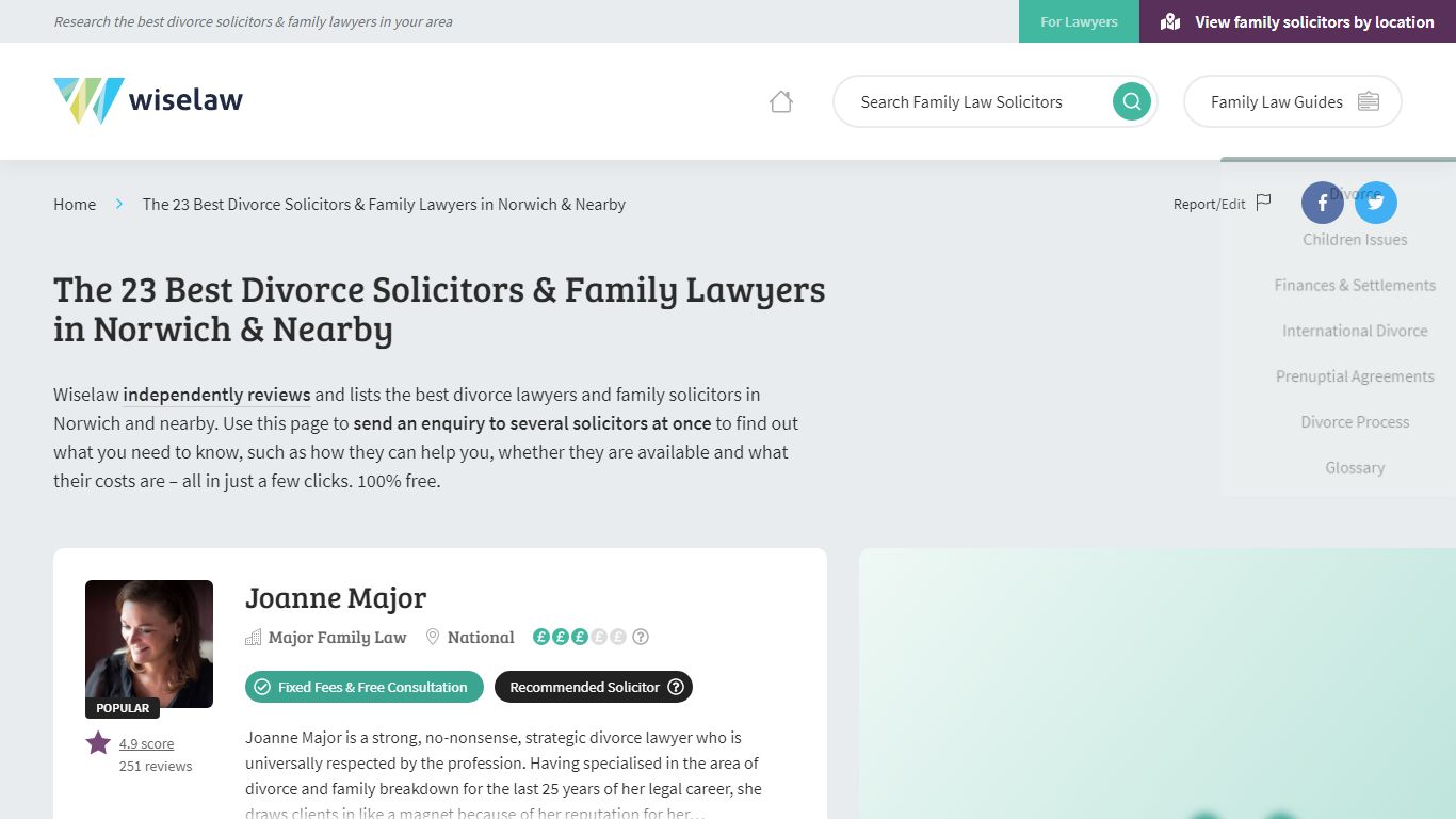The 23 Best Divorce Solicitors & Family Lawyers in Norwich & Nearby